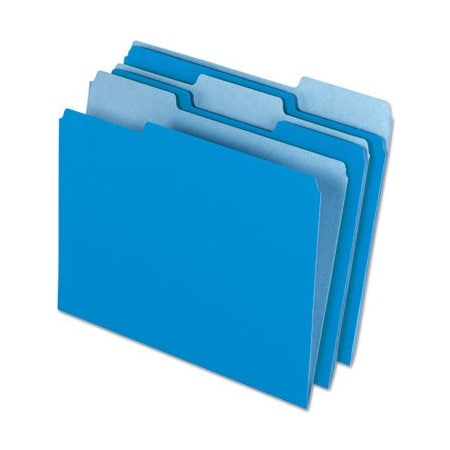 Tops Business Forms Pendaflex, INTERIOR FILE FOLDERS, 1/3-CUT TABS, LETTER SIZE, BLUE, 100PK 421013BLU